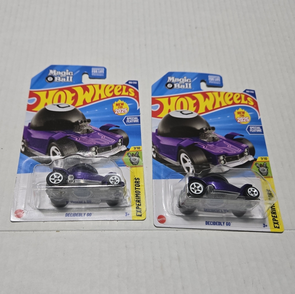 Set of 2 Hot Wheels Magic 8 Ball Cars - Purple